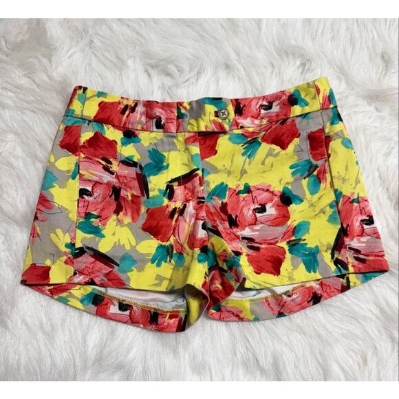 J. Crew Womens Multi Floral Stretch Shorts Size 00 - Picture 1 of 6